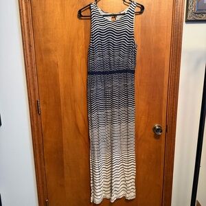 Ann Taylor Loft Maxi Dress Striped Medium